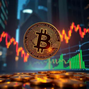 Bitcoin ETF and market impact in a hyper-realistic style